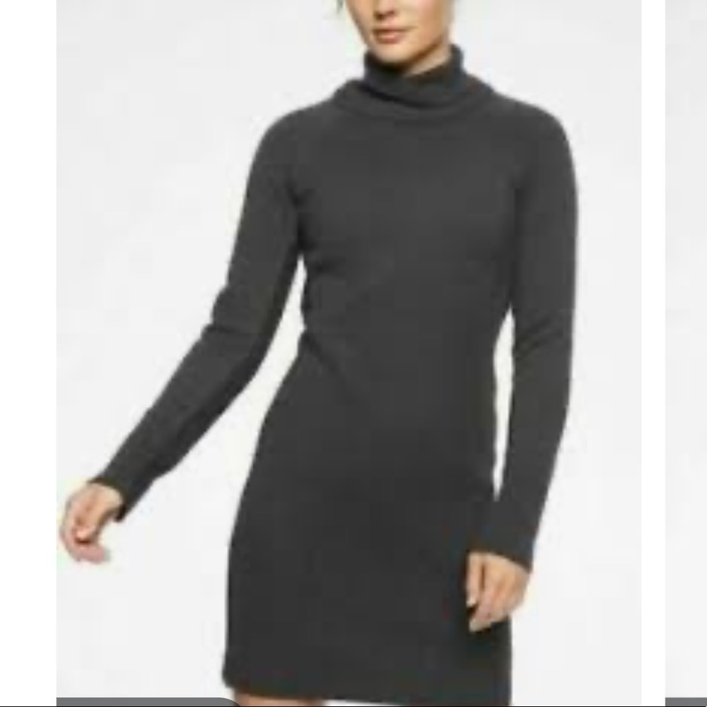 Grey & black Athleta turtleneck Mesa hybrid dress